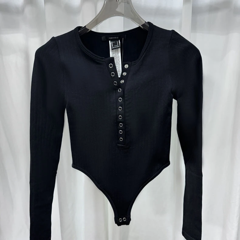 无缝针织女暗扣连体衣瑜伽服345