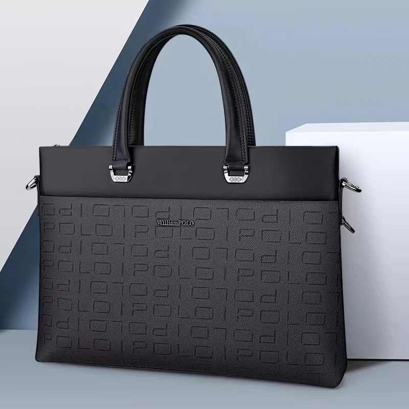 WILLIAMPOLO保罗公文包男款商务男士公文包电脑包时尚单肩斜跨包