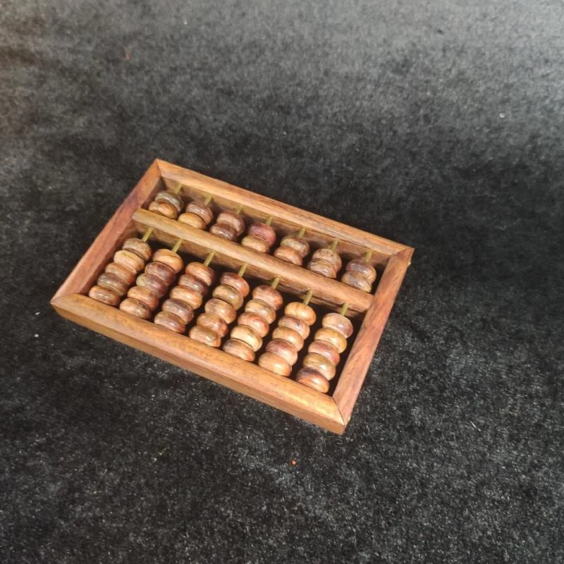 海南黄花梨珠算算盘7档红木摆件手工艺把件藏品