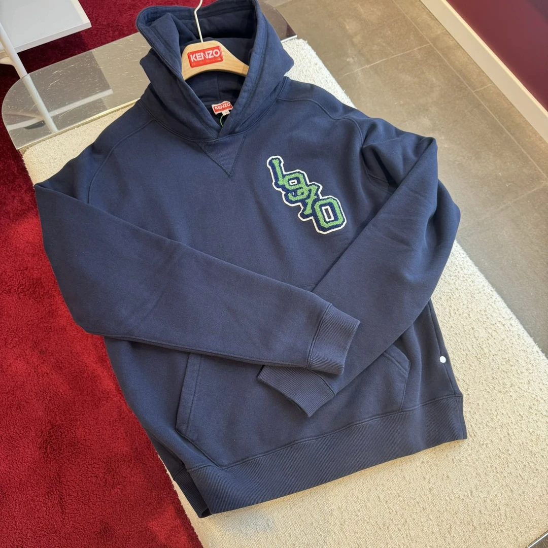 KENZO/肯佐男士刺绣休闲百搭连帽卫衣