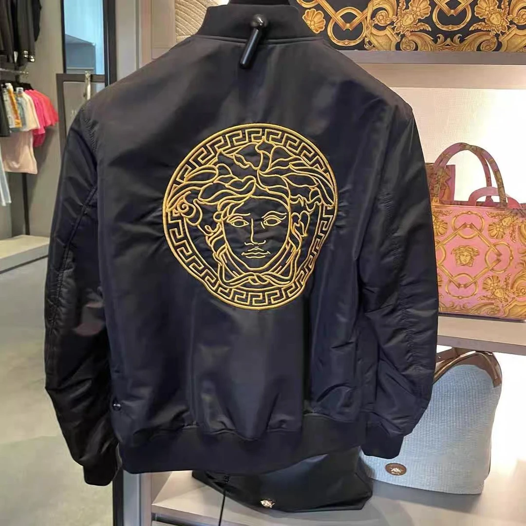 未使用 VERSACE/范思哲 男士美杜莎刺绣棒球服外套