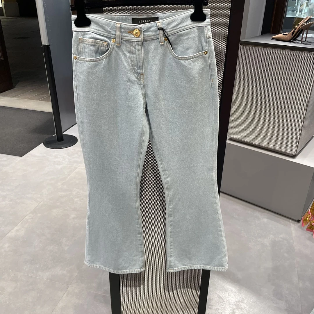 Versace/范思哲女士休闲百搭牛仔裤浅蓝色