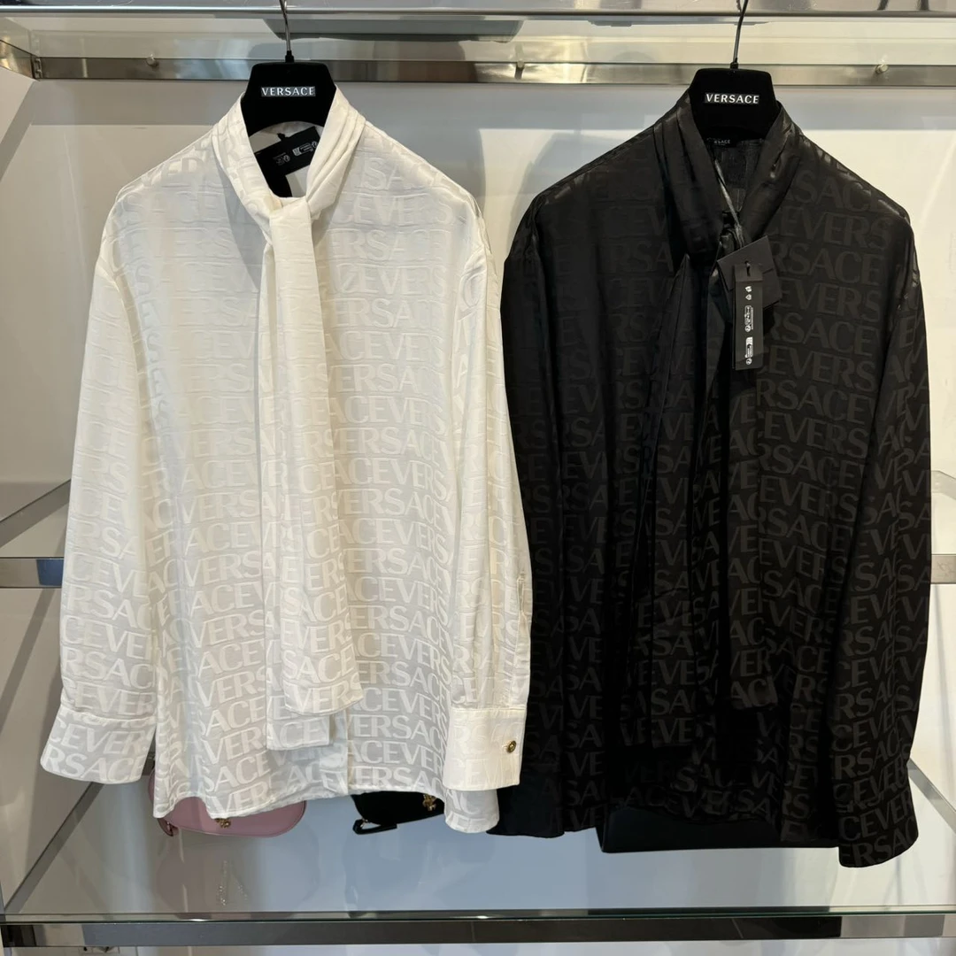 全新未使用 VERSACE/范思哲 女士时尚休闲老花桑蚕丝衬衫多色