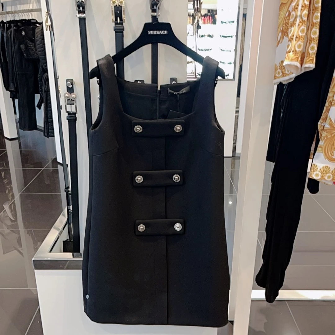 全新未使用 VERSACE/范思哲 女士双排扣无袖连衣裙