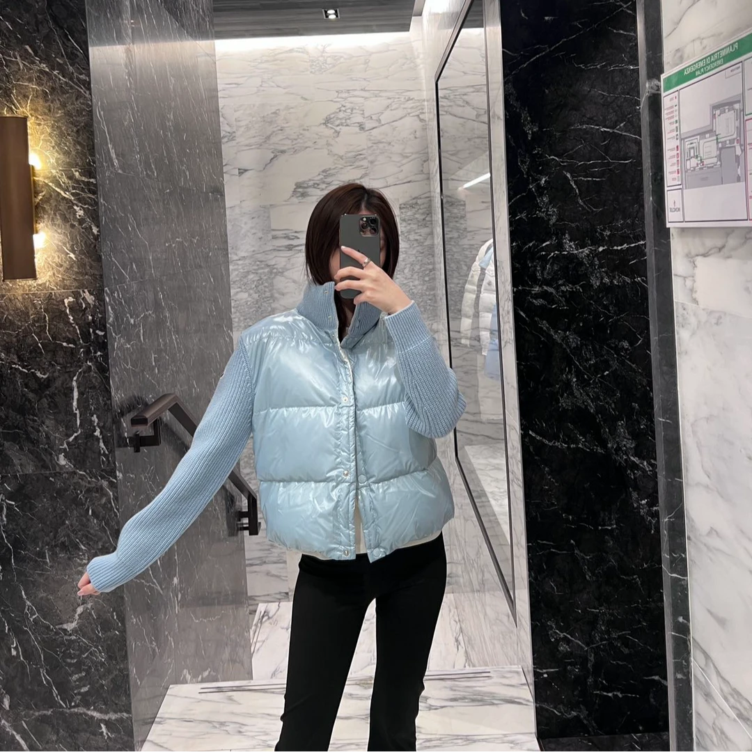 全新未使用 MONCLER 拼接羽绒服/CARDIGAN