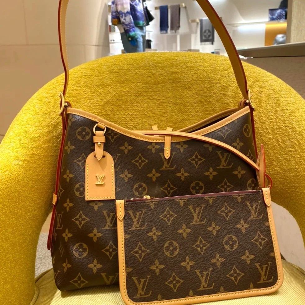 未使用 LouisVuitton/路易威登 经典老花子母包carryall肩包