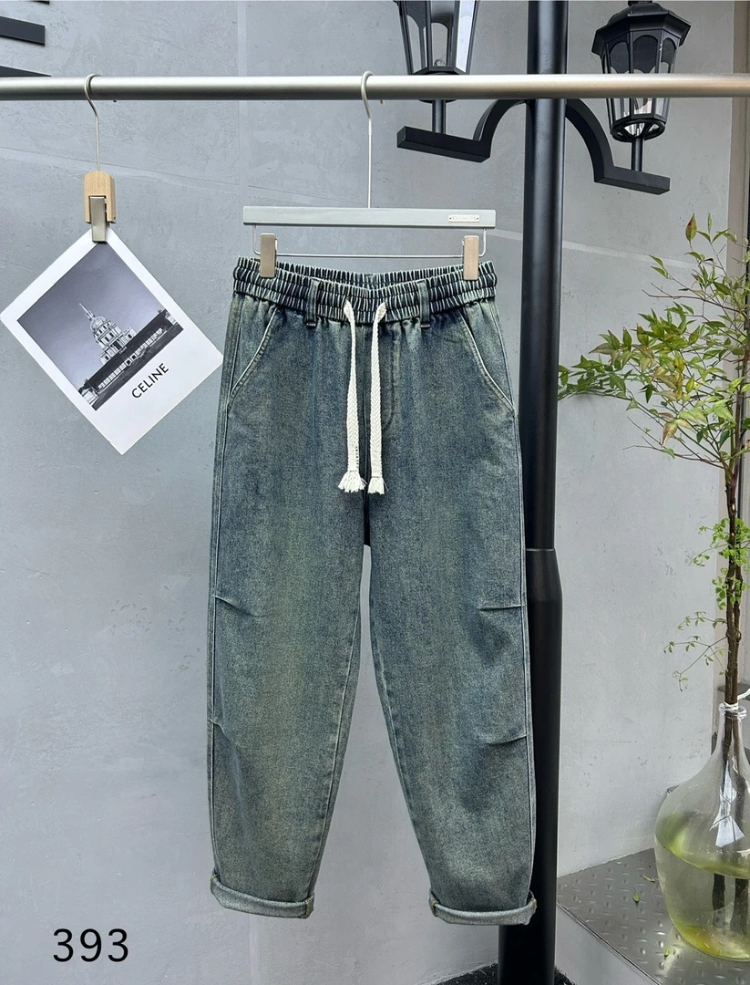 【70不加绒】YLK-393广州UUS-潮牌撤柜牛仔长裤男女同款--