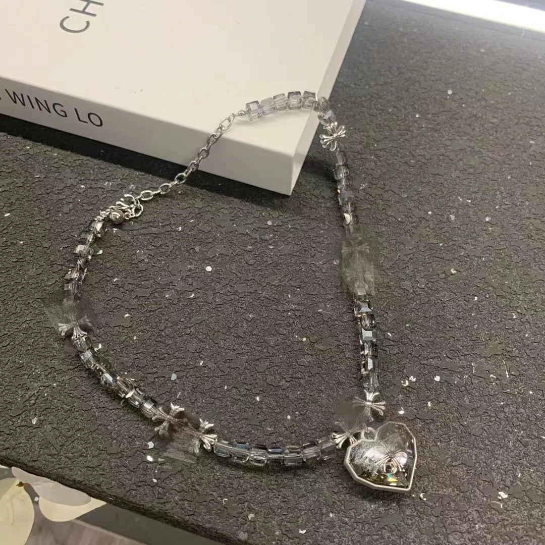 钛钢项链    DP041 『新款推荐』十字架爱心项链