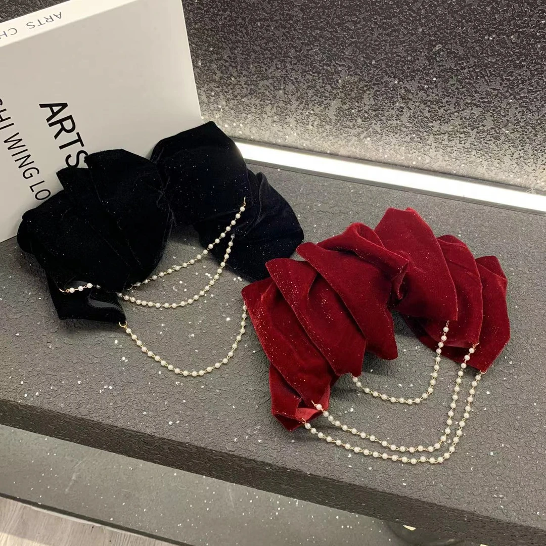 DAP017【明星同款】重工韩系拼接链条发夹