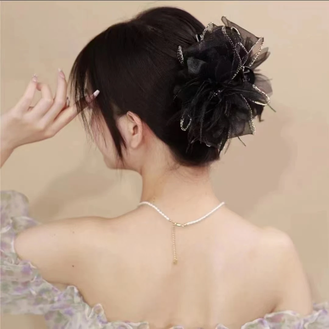 爱的梦【买一送一】抓夹网红爆款2025最新款高级感羽毛抓夹抓夹发卡