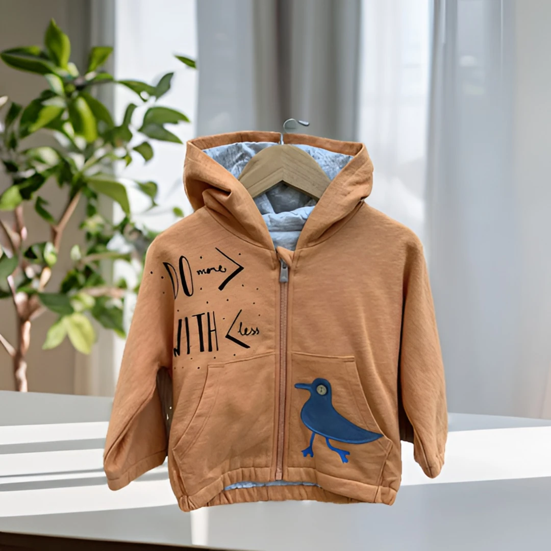 哎麻麻高品质9011560男童休闲连帽外套韩版双层纯棉保暖衣儿童