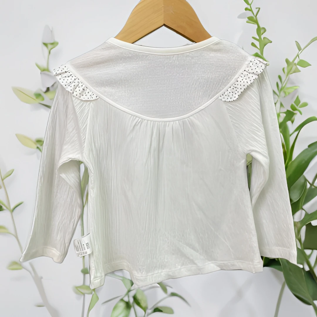 优儿宝贝9012102女童上衣日韩森系棉麻风100%纯棉A类童装反季