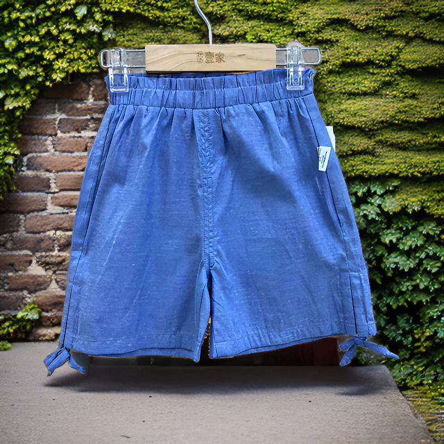 哎麻麻高品质9122913女童牛仔裤梭织仿牛仔A类四分短裤舒适百搭