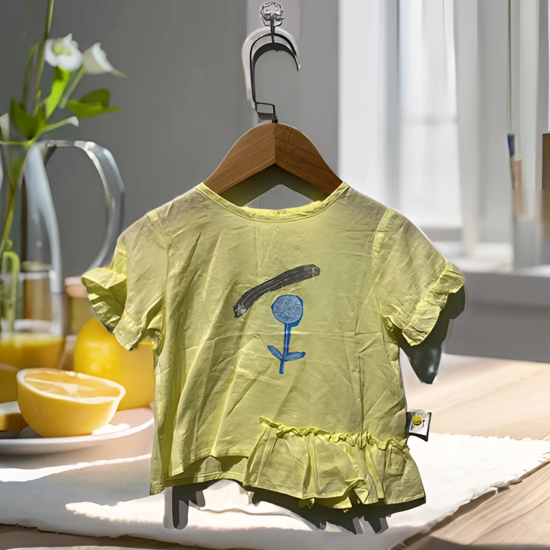 哎麻麻高品质9022115上衣女童夏娃娃衫时尚休闲韩版透气百搭洋气