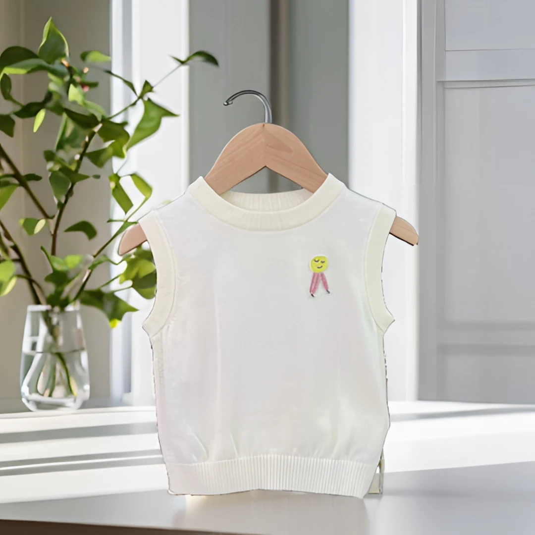 优儿宝贝9112450天然纯棉儿童毛衣马甲日韩森系棉麻童装秋季宝宝