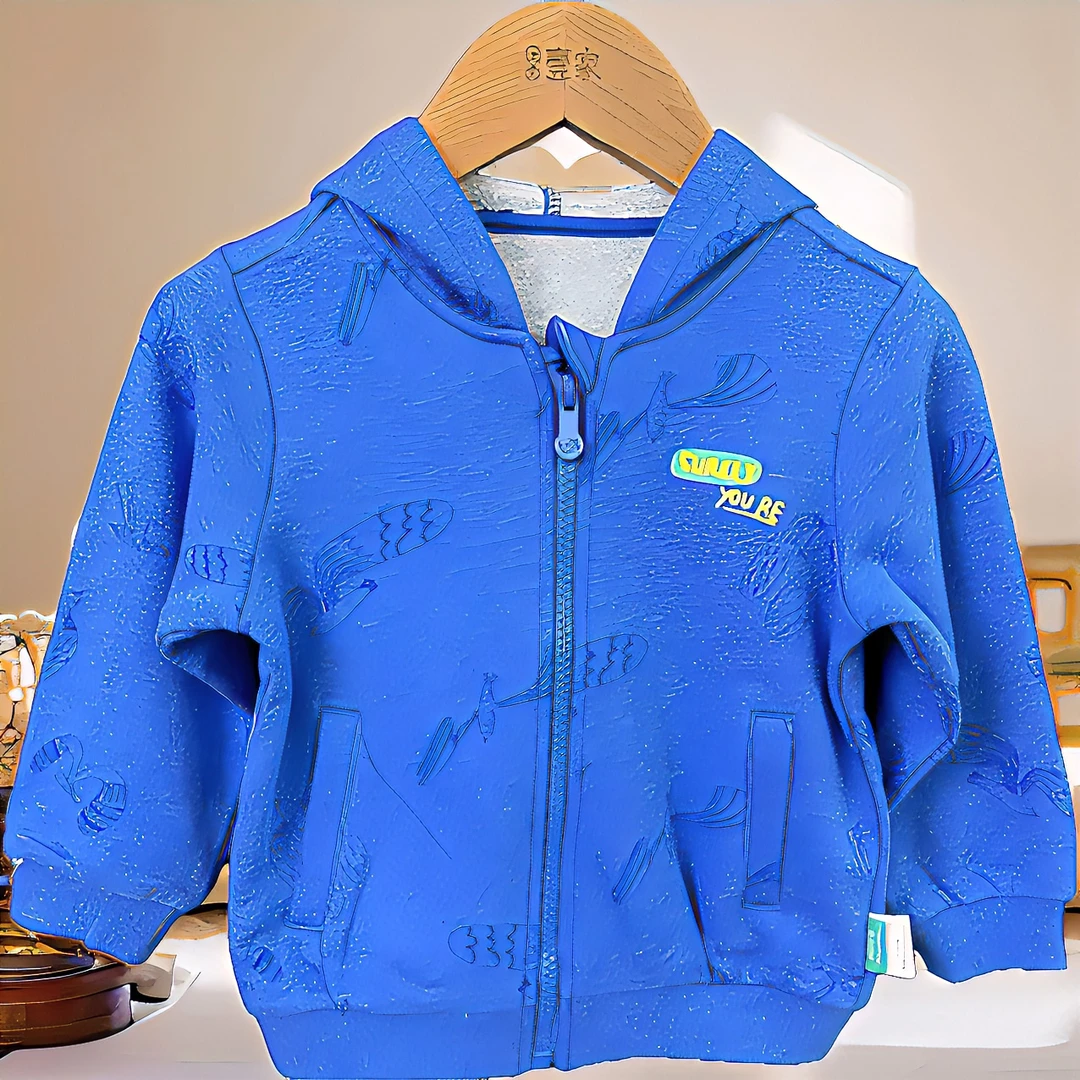 优儿宝贝品质童装1111508休闲针织连帽外套男童秋春百搭舒适洋气