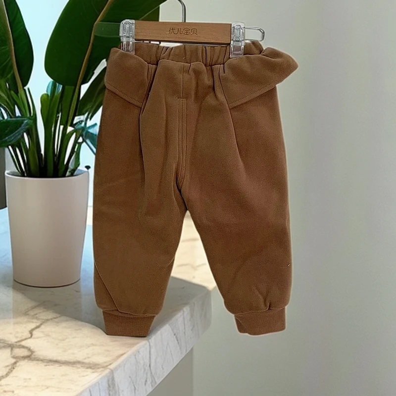 哎麻麻9042815女童冬季加绒夹棉休闲长裤韩版时尚洋气保暖百搭