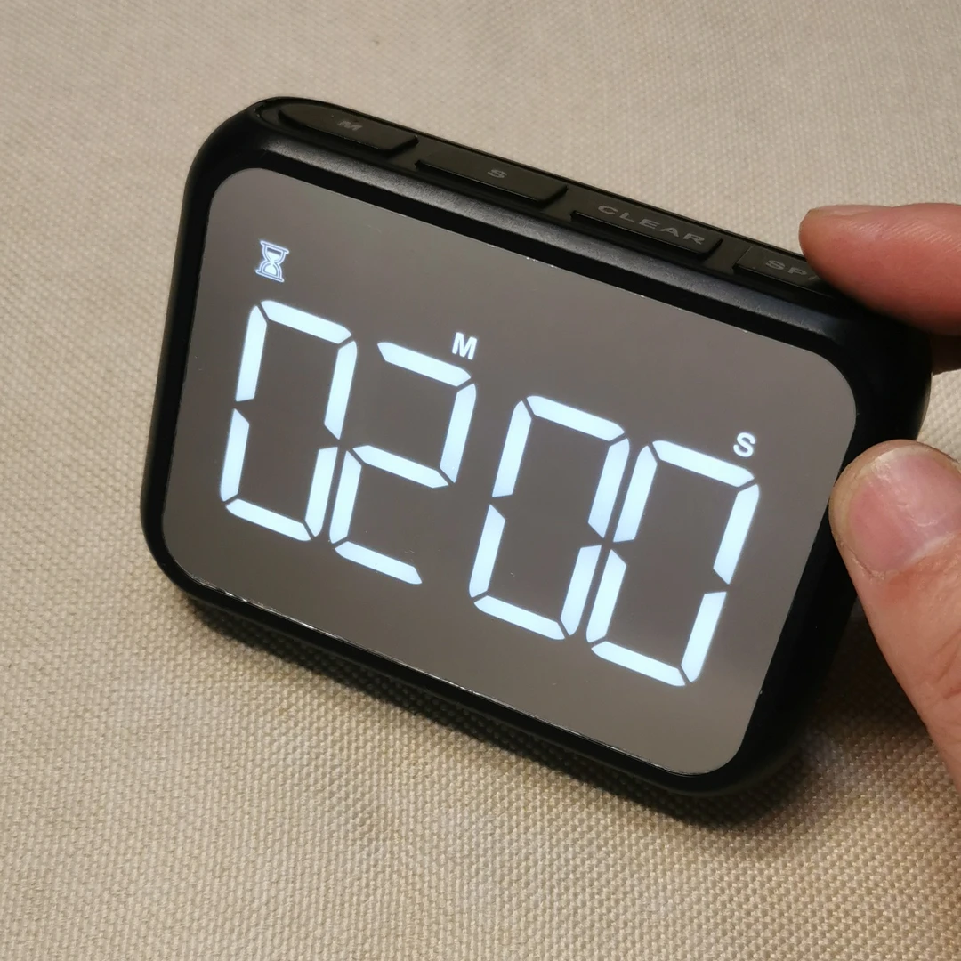 简约充电夜光大屏计时钟正倒计时器定时器时间管理 学生健身厨房