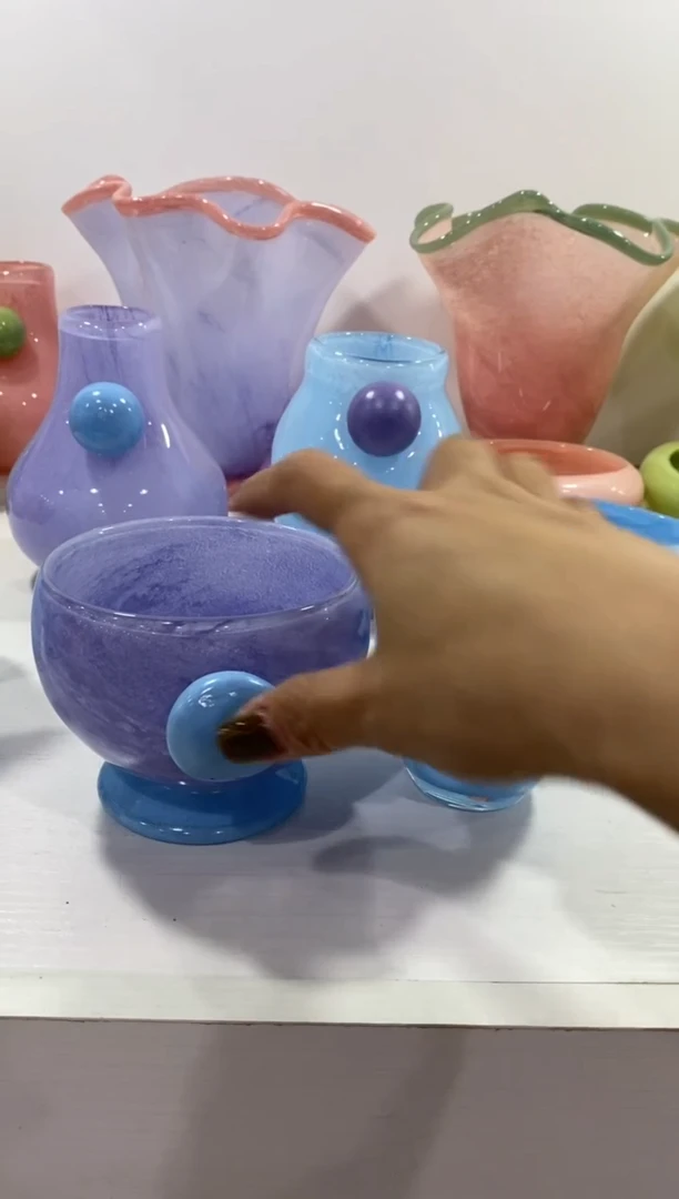 【闪购商品】琉璃花瓶摆件2个