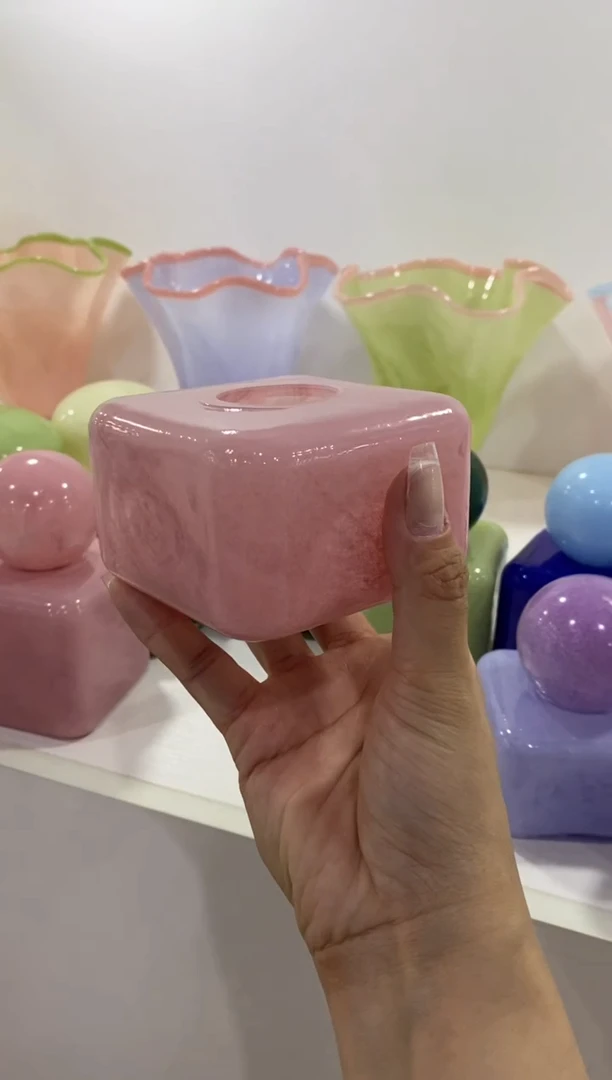 【闪购商品】福利琉璃花瓶摆件小深粉