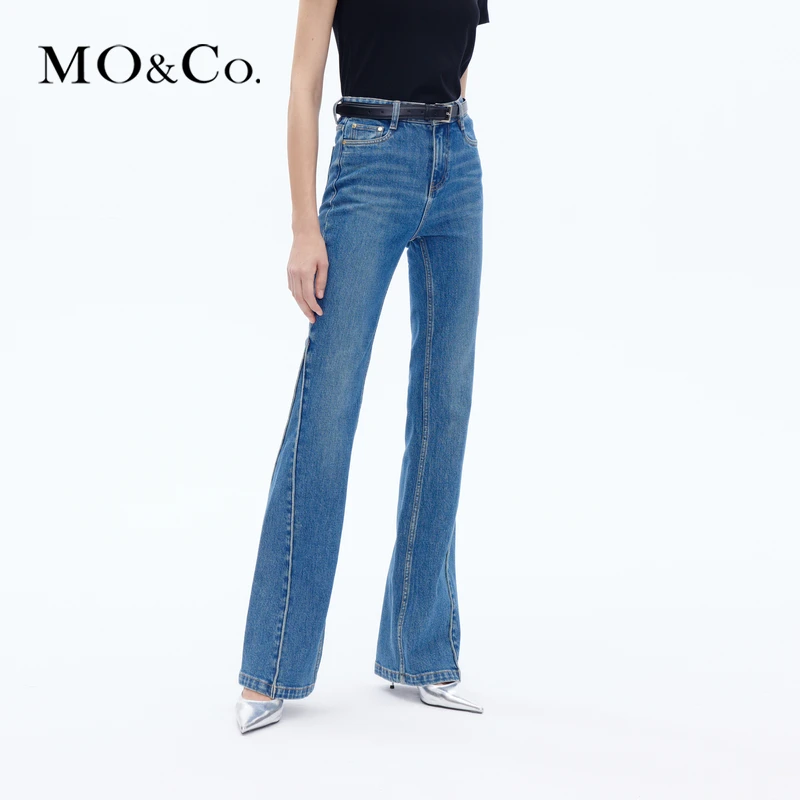 MOCO解构设计美式复古土耳其牛仔裤喇叭裤MBD1JENK01