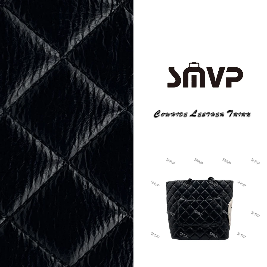 时尚手工真皮女包真皮包 黑白包 0252 黑色