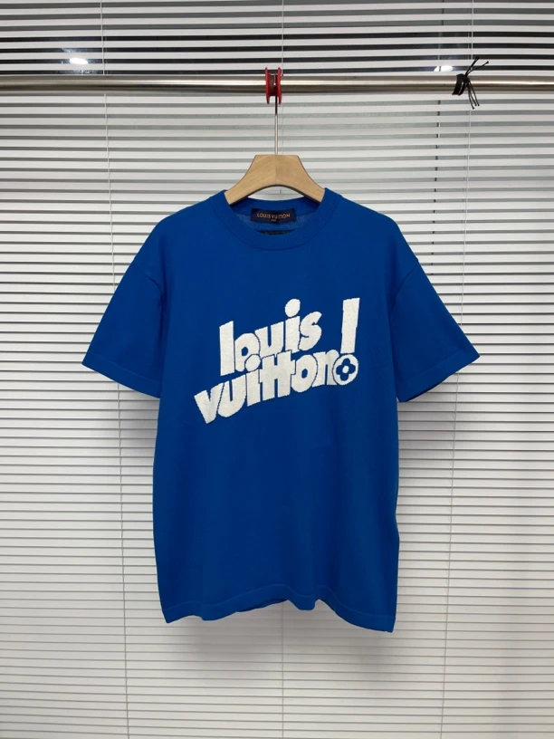 准新/路易威登LV 嵌花涂鸦字母logo 针织短袖/M码/公价7500