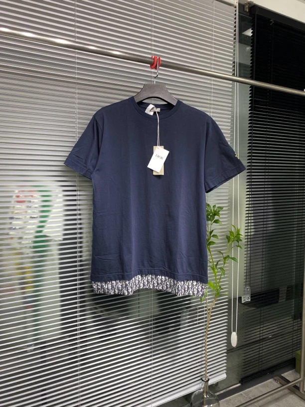 99新 Dior 迪奥 短袖T恤 下摆老花满印logo L码 aw1122