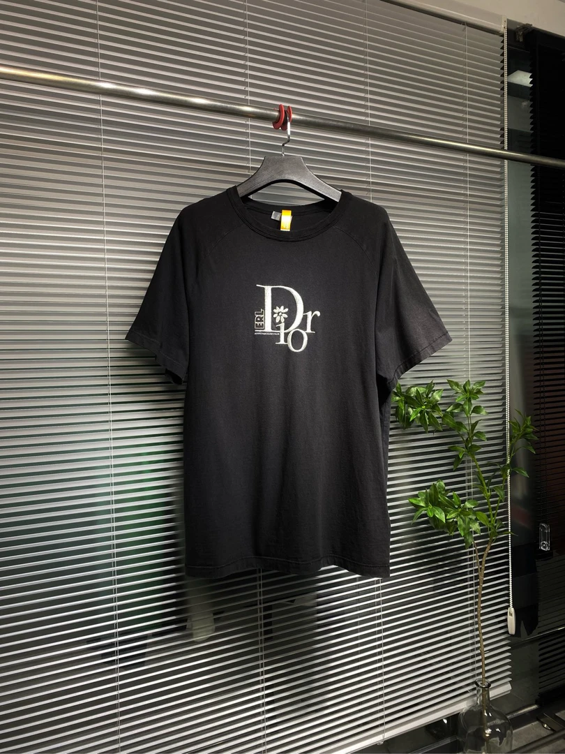 95新 Dior迪奥 By Erl系列 短袖T恤 刺绣闪粉logo XL码 ko1195