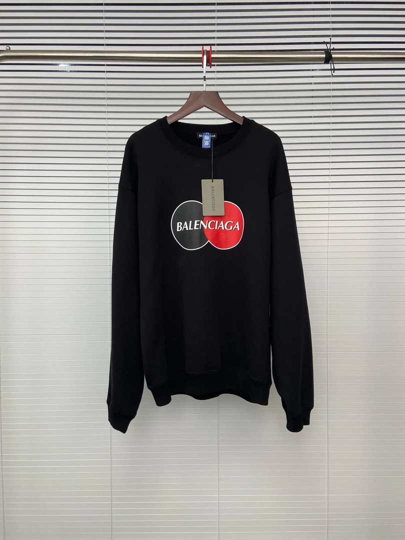 准新 Balenciaga 巴黎世家 万事达 黑色卫衣长袖冬装 S码 ko260