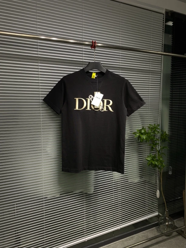 99新 DIOR/迪奥 短袖T恤 别针 刺绣logo M码 6k ko1365