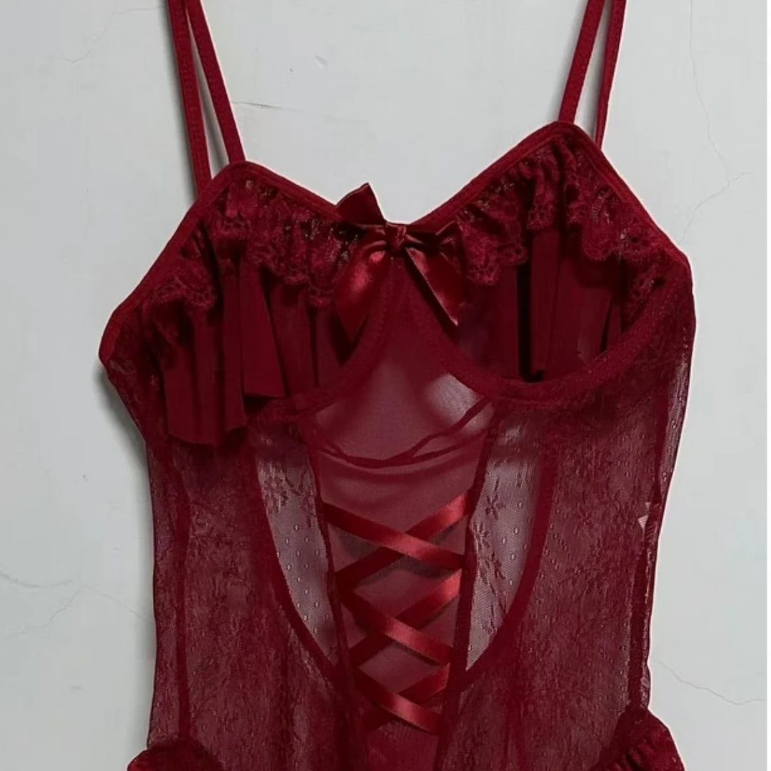 实拍真实奶盖吊带睡裙修身显瘦蕾丝式网红女睡衣