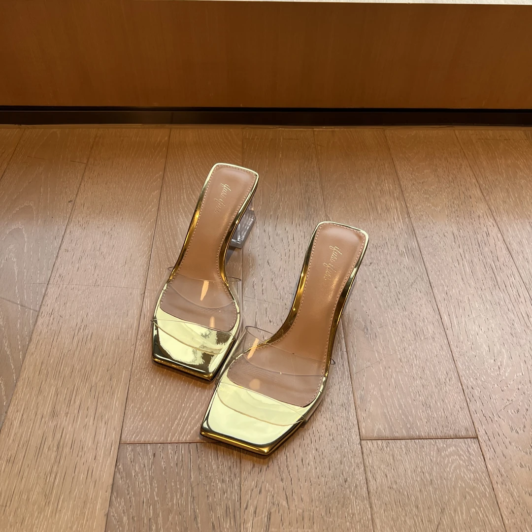 果冻拖  时尚百搭拖鞋高跟鞋 F6656-1