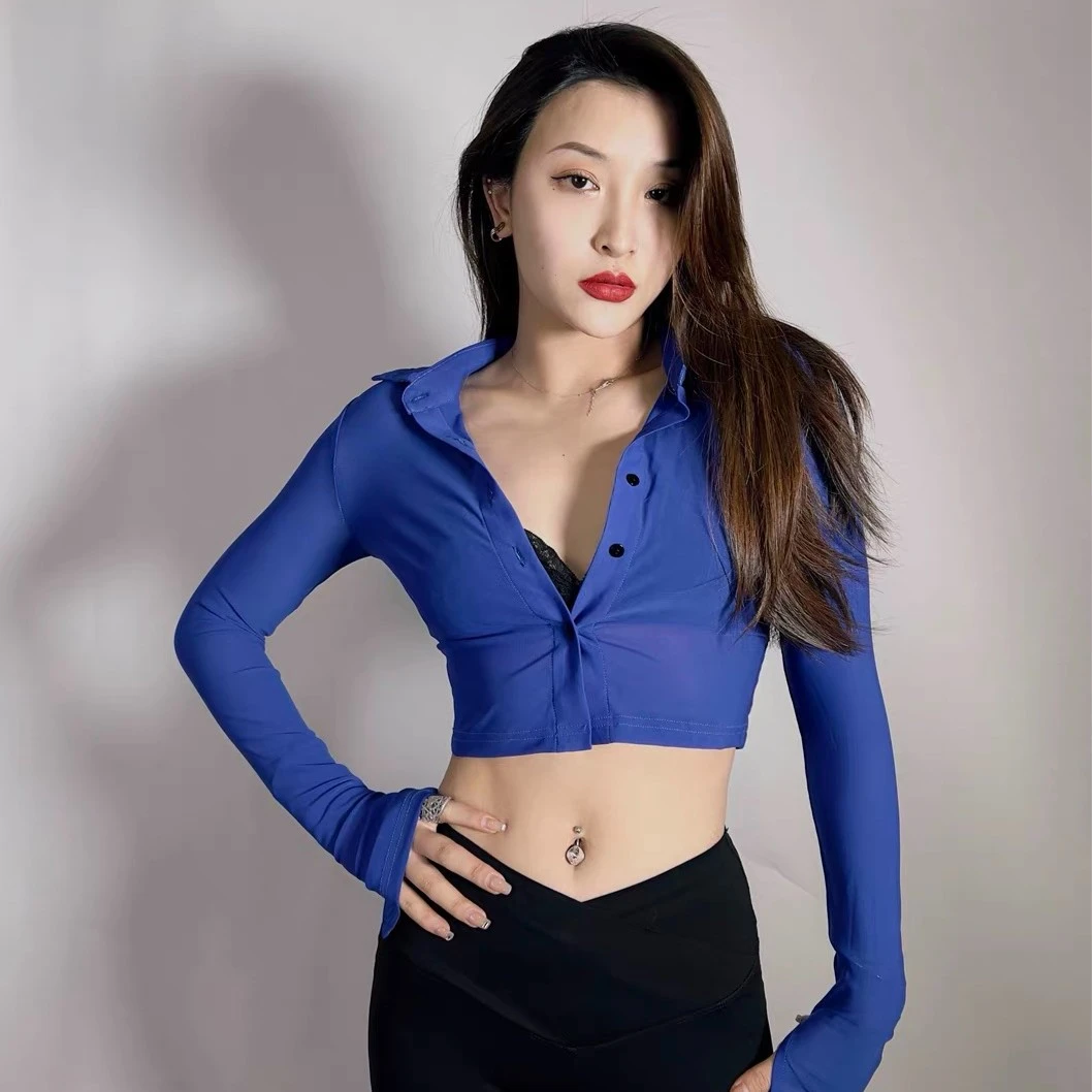 【DB QUEEN原创】MANDALA设计糖果色网纱立领短款长袖修身开衫