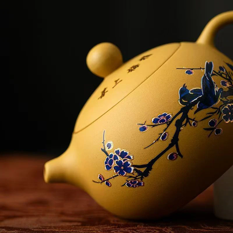 黄金段泥变色喜上眉梢凤鸣壶