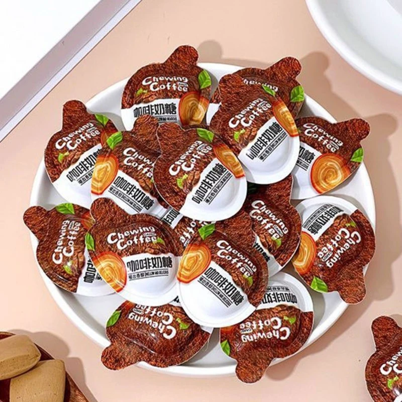 新疆包邮3D咖啡奶糖特浓提神咖啡粉添加网红糖果散装招待咖啡糖