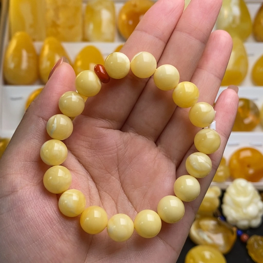 蜜蜡颈饰未镶嵌手串