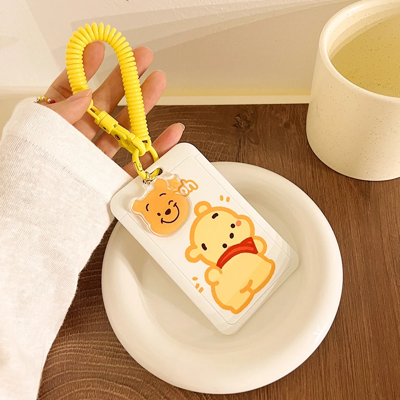 卡套卡门禁地铁卡套浮雕工作证件pc硬壳含挂绳弹簧绳小熊帕恰狗