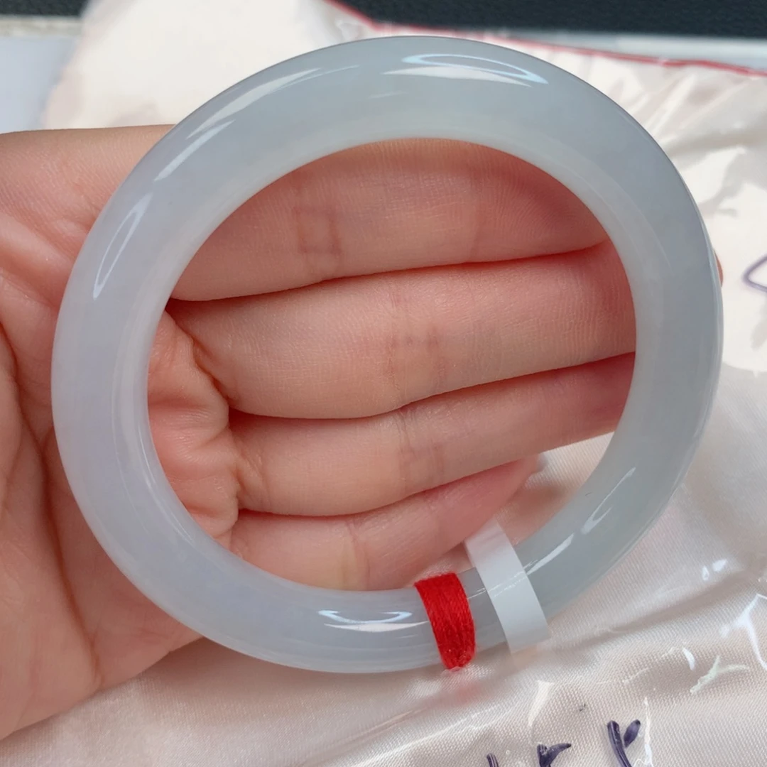 翡翠手镯未镶嵌55-56 白月光