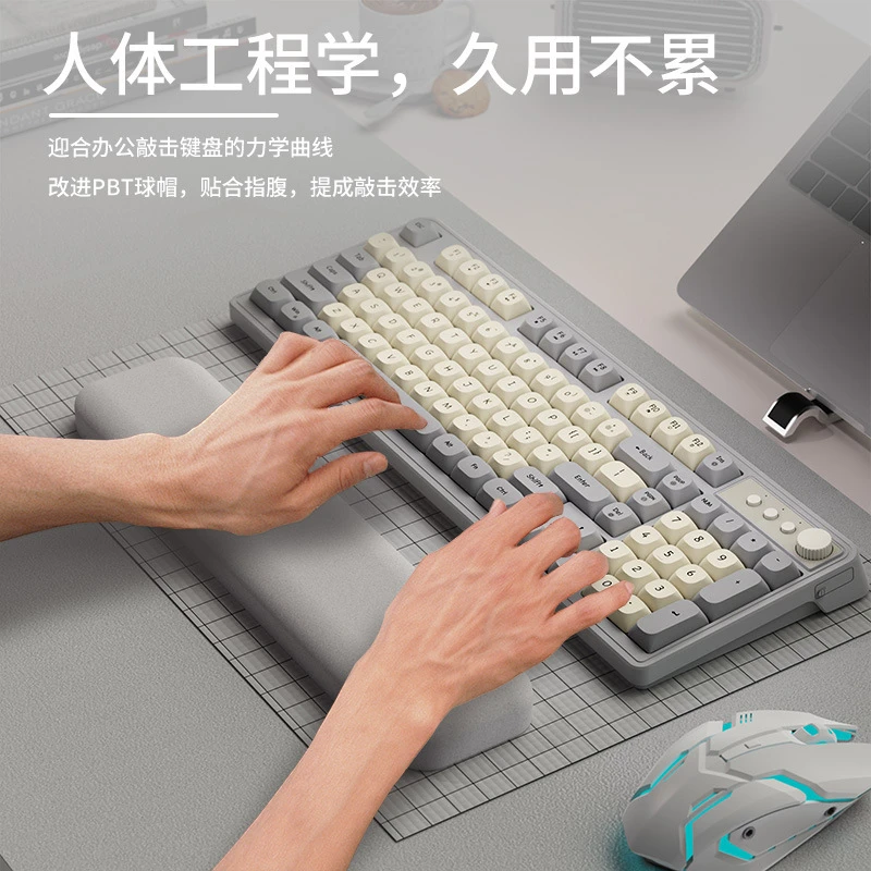 前行者炫光有线静音键盘机械手感键鼠电竞游戏炫酷灯效电脑笔记本