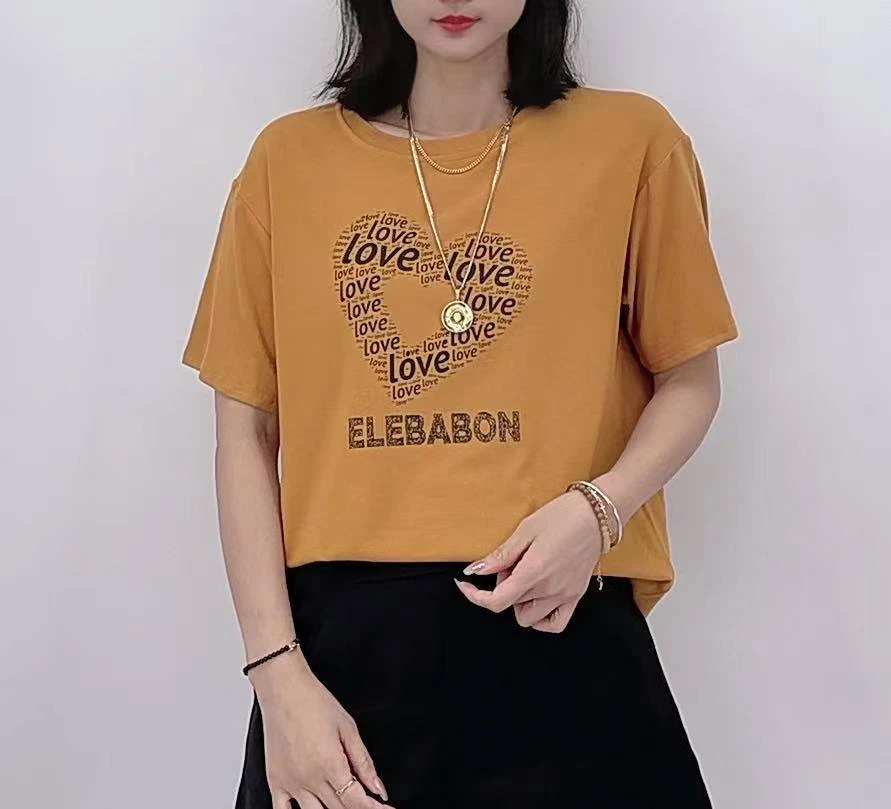 elebabon/芭波象ZT5842-新款潮流百搭休闲圆领女装时尚