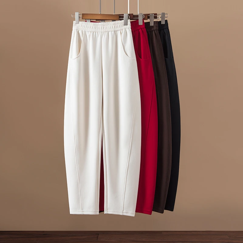 春秋香蕉女时尚休闲2024新款高腰宽松弯刀裤女款爆款2025新款