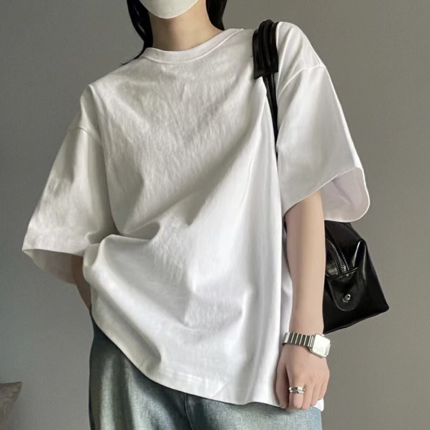 【微瑕品介意勿拍】夏季圆领百搭重磅精梳棉短袖T恤男女款2034053