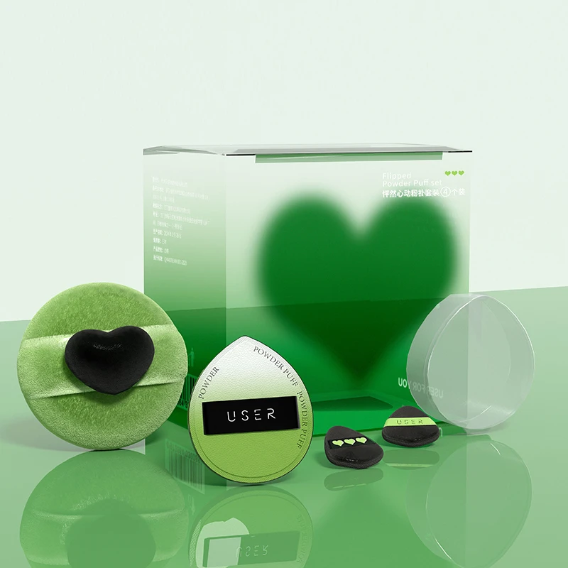 USER【许诺拉茜】怦然心动蜜粉扑套装装散粉粉扑化妆粉扑定妆套盒