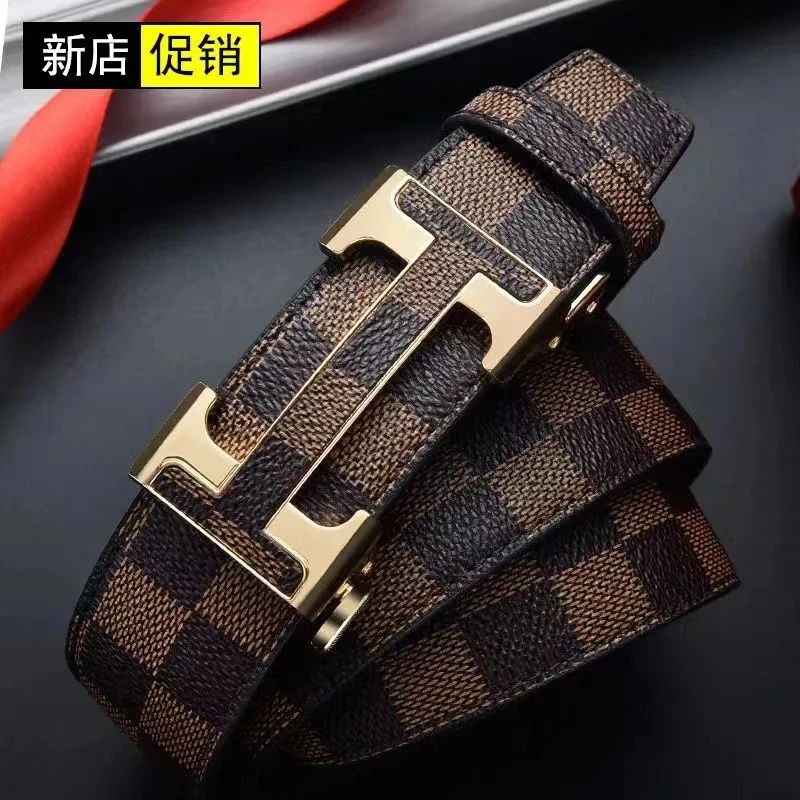 男士皮带品牌腰带牛皮自动扣头耐用高档裤腰带帅气年轻人时尚