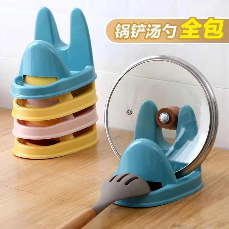 锅盖架台式厨房台面带接水盘家用放锅盖砧板收纳架锅铲汤勺置物架