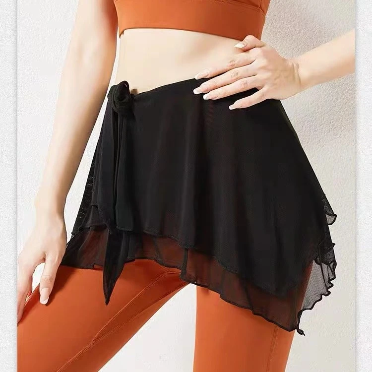 网球裙女夏季显瘦遮臀防走光瑜伽罩裙跑步速干健身短裙运动半身裙