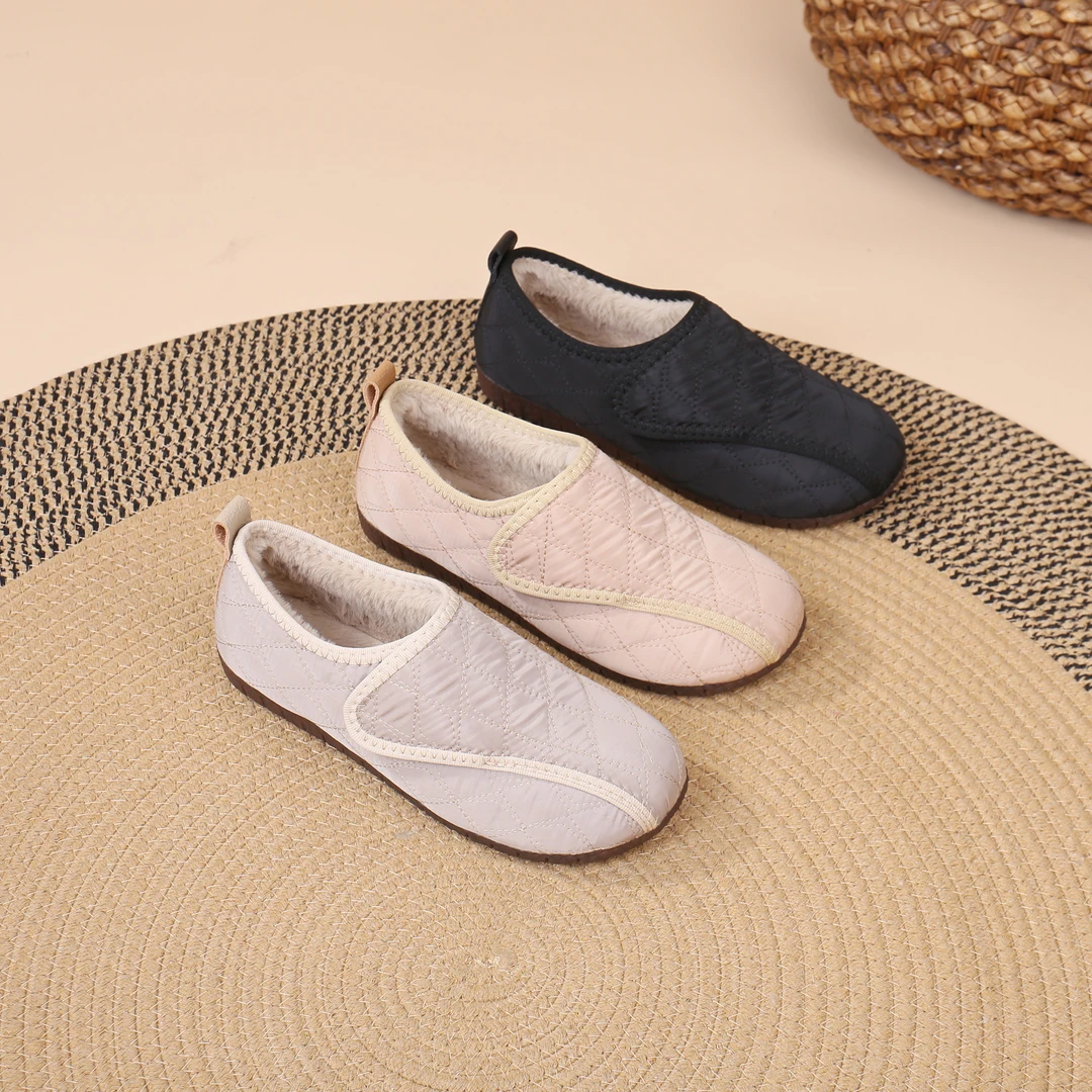 H-39加绒软底休闲百搭妈妈鞋仓