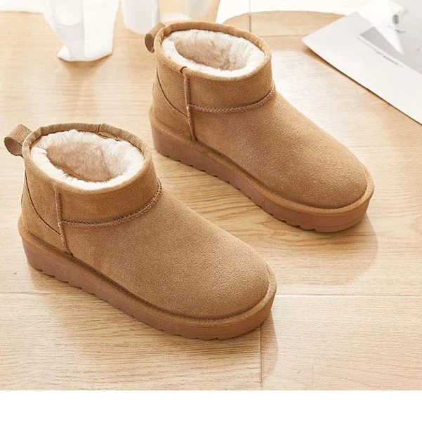 6666新款周冬雨同款短靴加厚软底雪地鞋