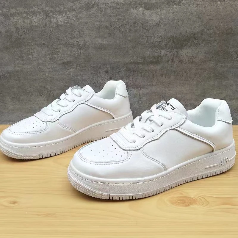 CK802新款系带秋季小白鞋学生鞋镂空透气平底女板